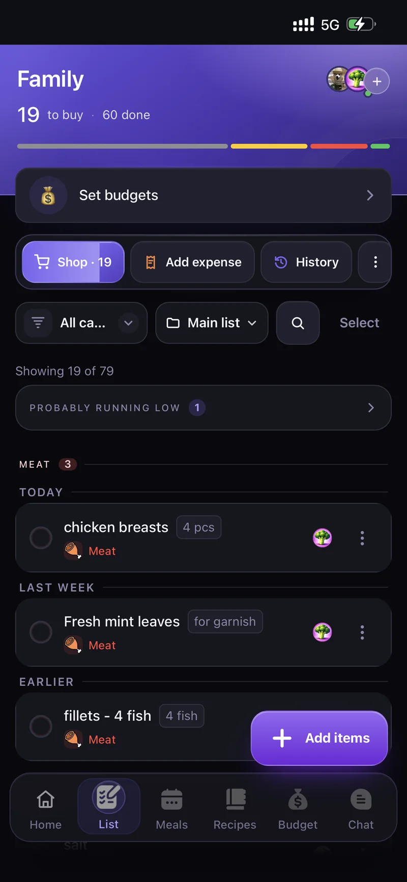 List